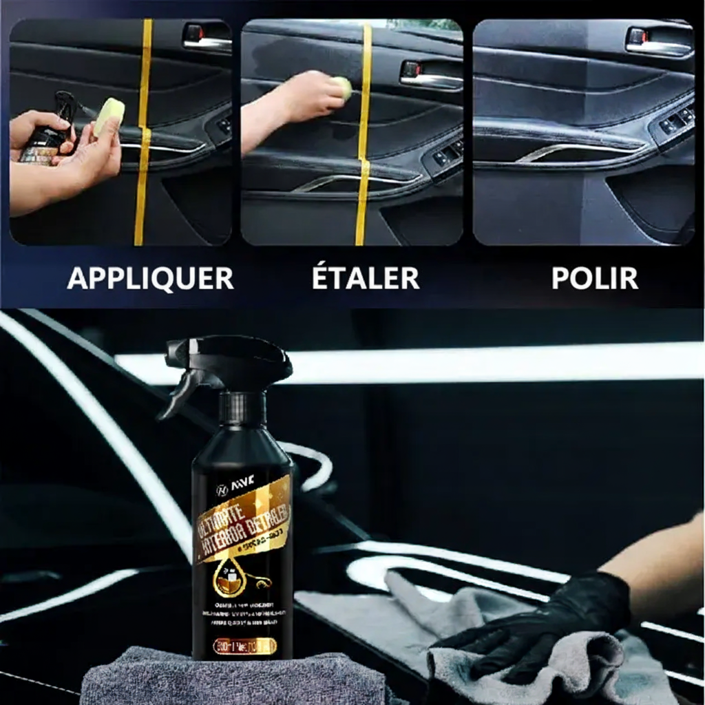 Spray Éclat Intérieur/Extérieur – Ravive et Protège Tous les Plastiques Auto