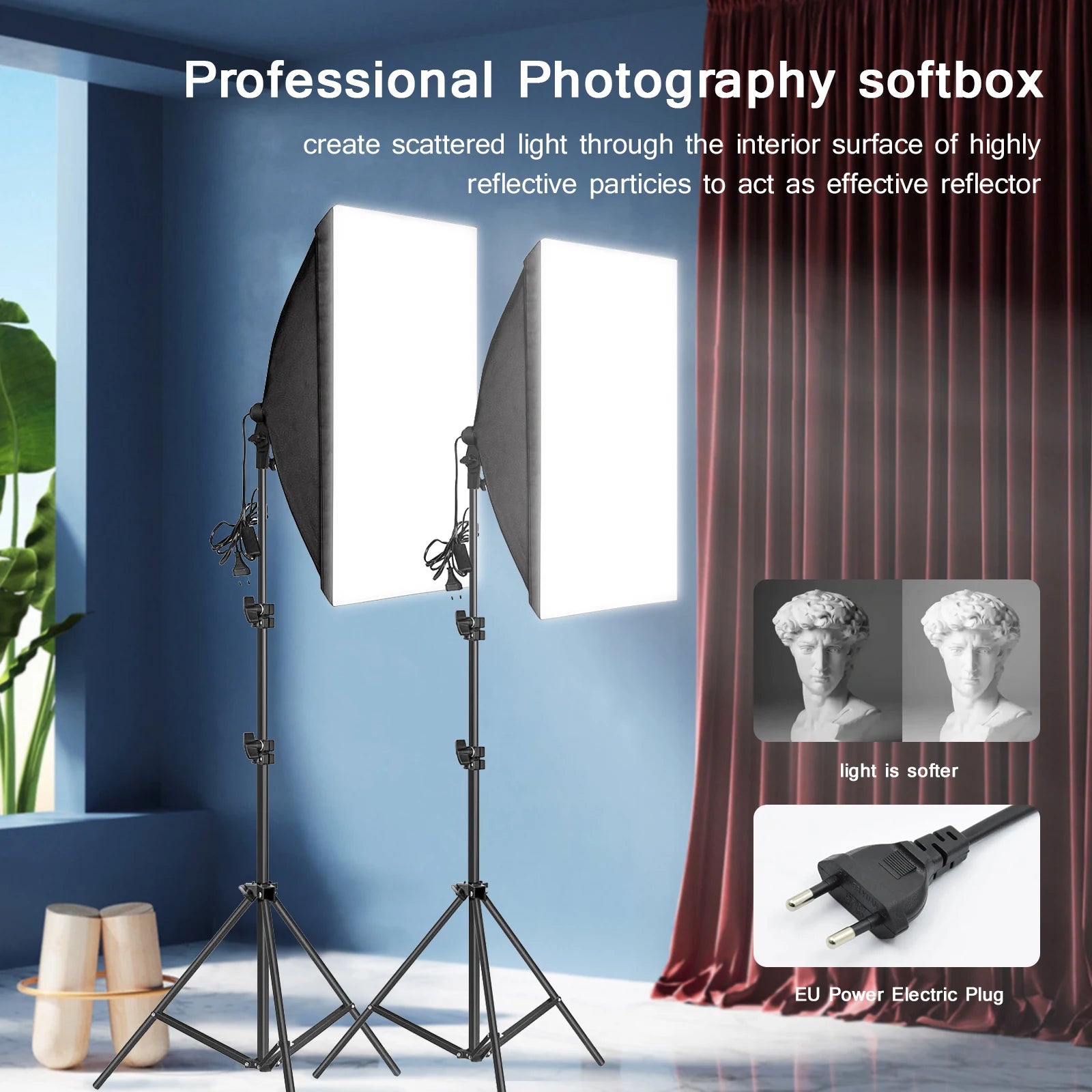 Softbox LED Professionnelle – Éclairage Optimal pour Photos Vinted & Achat-Revente