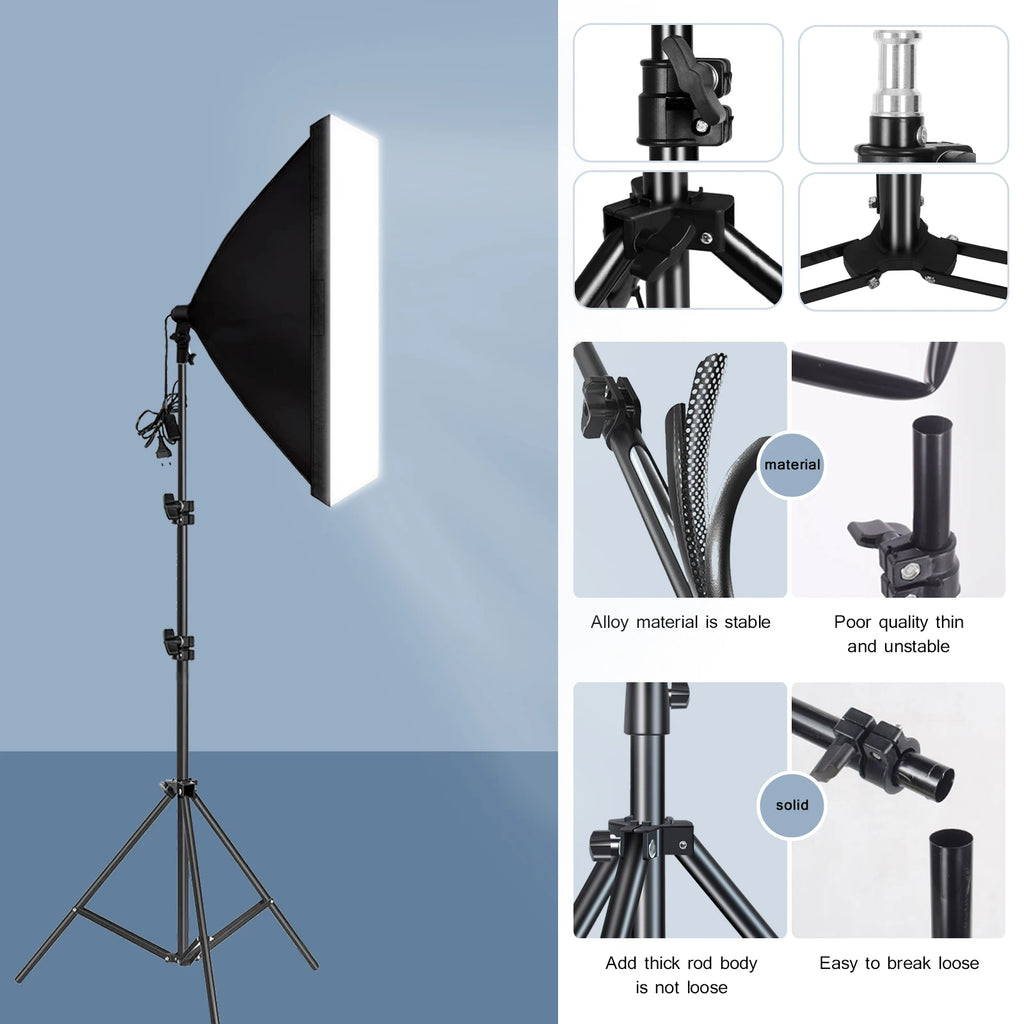 Softbox LED Professionnelle – Éclairage Optimal pour Photos Vinted & Achat-Revente